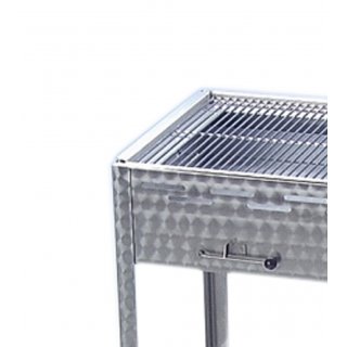 Holzkohlegrill Edelstahl 6er 114 x 53 x 80 cm