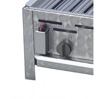 Gasgrill Edelstahl 2 flammig mit Rost, 48 x 53 x 27 Grillrost verchromt