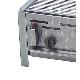 Gasgrill Edelstahl 3 flammig mit Rost, 65 x 53 x 27 cm Grillrost verchromt