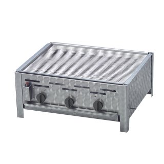 Gasgrill Edelstahl 3 flammig mit Rost, 65 x 53 x 27 cm Grillrost Edelstahl zerlegbar