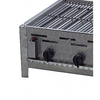 Gasgrill Edelstahl 5 flammig mit Rost,  98 x 53 x 27 cm Grillrost verchromt