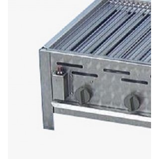 Gasgrill Edelstahl 6 flammig mit Rost, 114 x 53 x 27 cm Grillrost Edelstahl zerlegbar