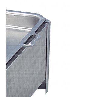 Gasgrill Edelstahl 2 flammig mit Pfanne, 48 x 53 x 27 cm Pfanne Edelstahl