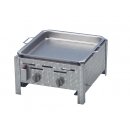 Gasgrill Edelstahl 2 flammig mit Pfanne, 48 x 53 x 27 cm...