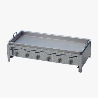 Auswahl Gasgrill Edelstahl 6 flammig mit Pfanne, 114 x 53 x 27 cm Pfanne Stahl