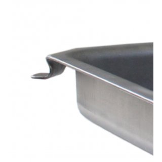 Edelstahl Pfanne  H:  6 cm  Gasgrill Pfanne Edelstahl 4er (80 x 53 x 6 cm)