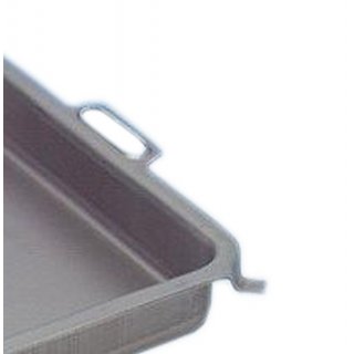 Edelstahl Pfanne  H:  6 cm  Gasgrill Pfanne Edelstahl 4er (80 x 53 x 6 cm)