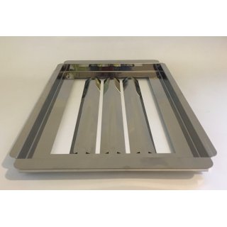 Flammabdeckung Edelstahl fr Gasgrill Flammabdeckung 3er (60,5 x 48 cm)