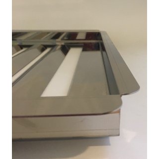 Flammabdeckung Edelstahl fr Gasgrill Flammabdeckung 3er (60,5 x 48 cm)