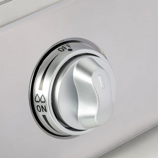 BSR-Grillen Edelstahl-Propangaskocher 1-flammig 5,5 KW mit Piezo-Zndung und Turboeffekt