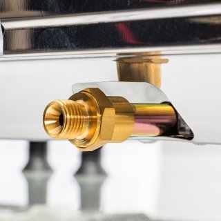 BSR-Grillen Edelstahl-Propangaskocher 1-flammig 5,5 KW mit Piezo-Zndung und Turboeffekt