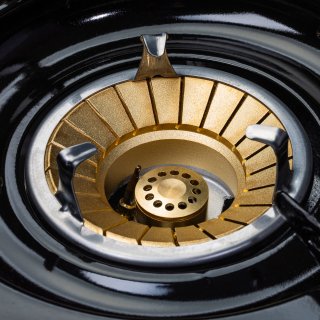 BSR-Grillen Edelstahl-Propangaskocher 1-flammig 5,5 KW mit Piezo-Zndung und Turboeffekt